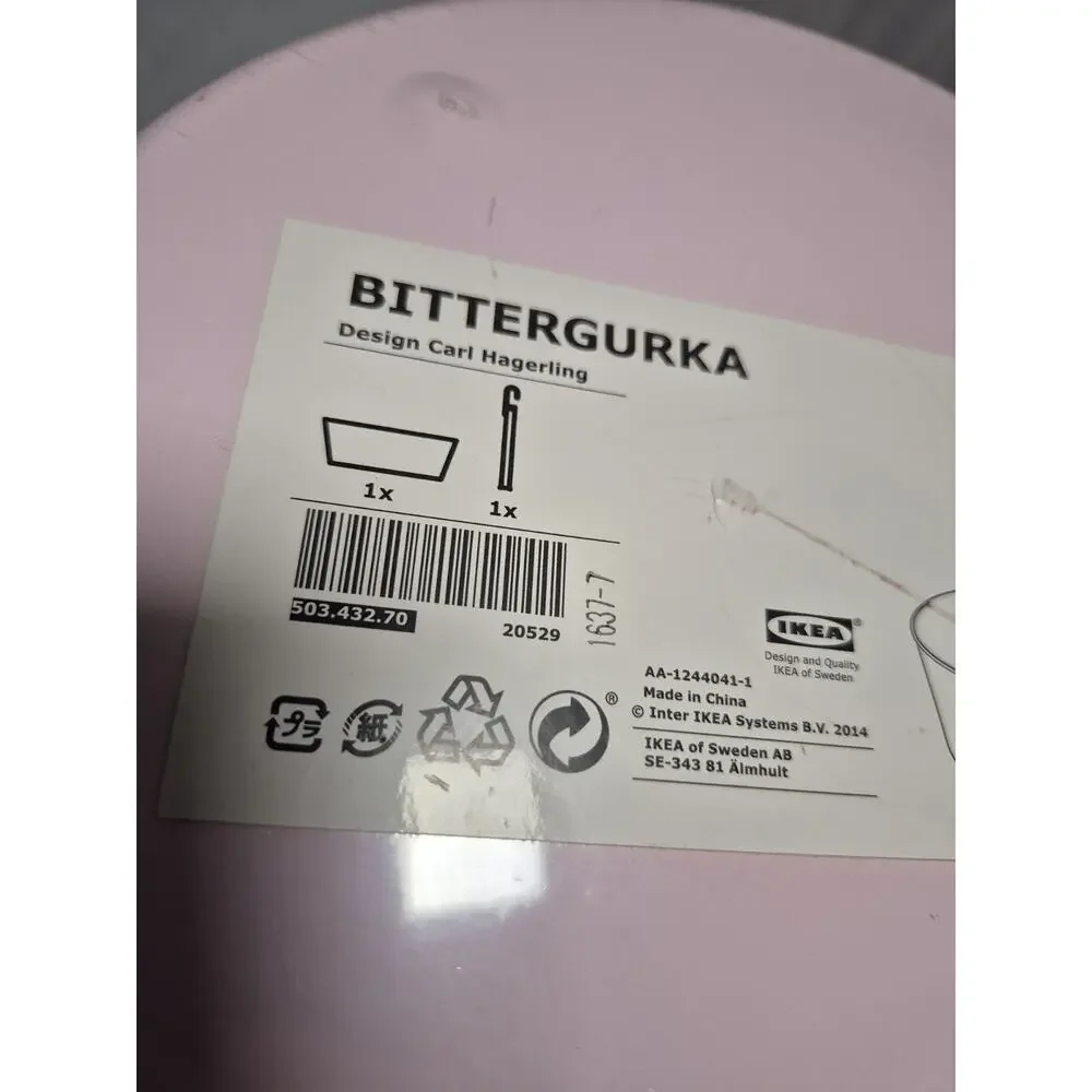 💥 IKEA Pink Bittergurka 20529 Hanging Planter Pot Flower